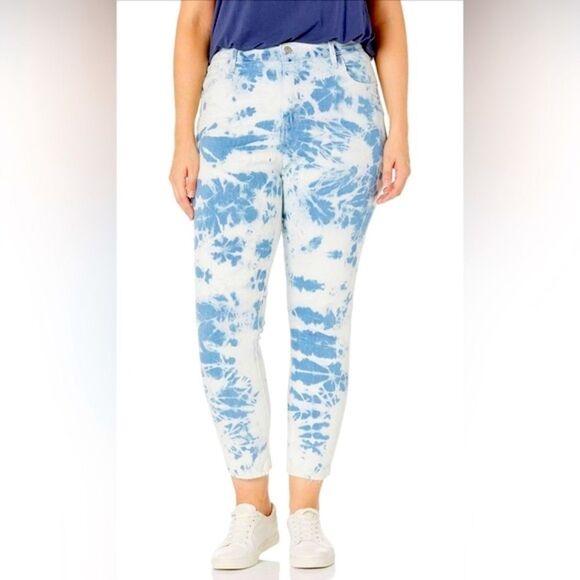 Levi’s - 721 High Rise Skinny Ankle Tie Dye Jeans Raw Hem - Size 27 - Picture 8 of 14